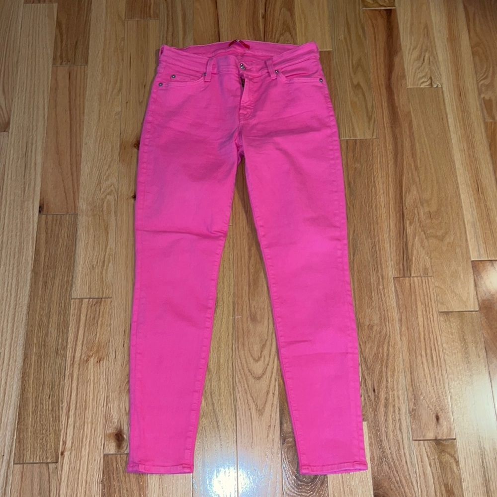7 for all mankind pink skinny jeans size 30